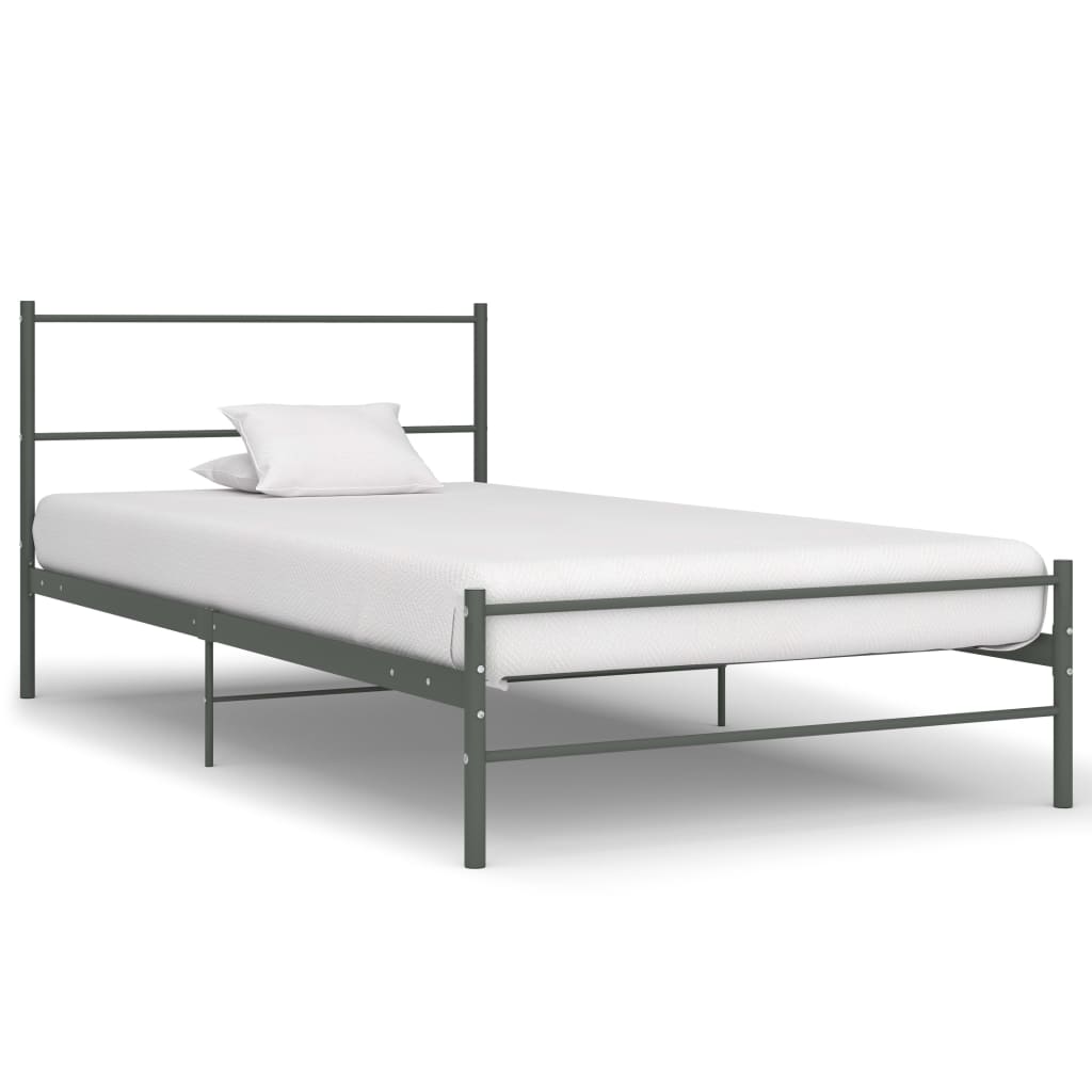 Bedframe Metaal 90 x 200 cm Grijs
