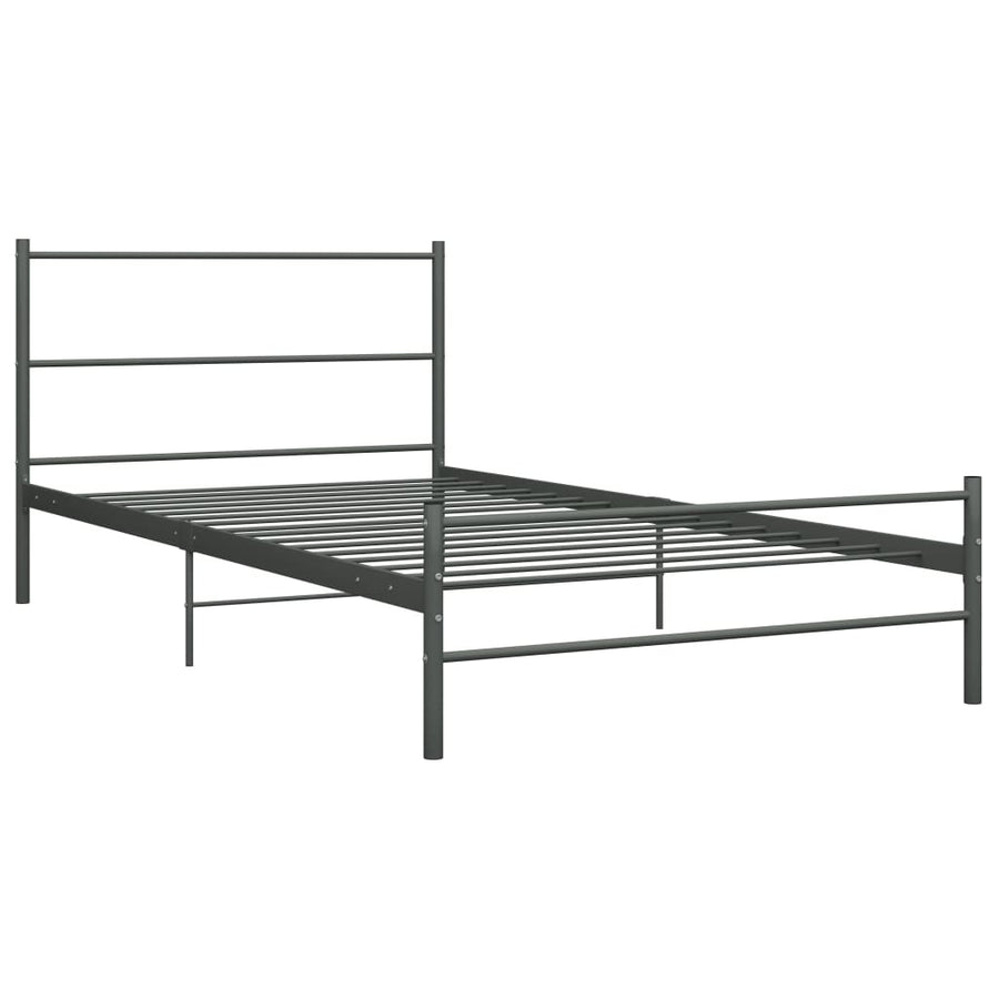 Bedframe Metaal 90 x 200 cm Grijs