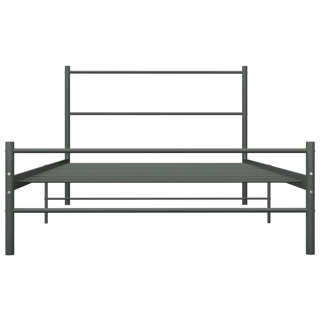Bedframe Metaal 90 x 200 cm Grijs