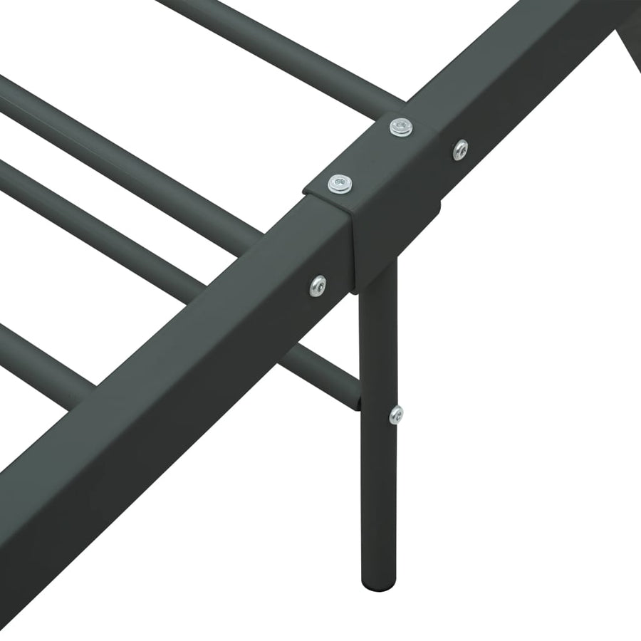 Bedframe Metaal 90 x 200 cm Grijs