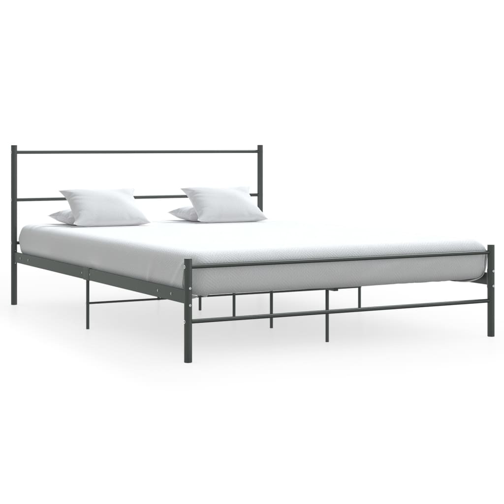 Bedframe Metaal 140 x 200 cm Grijs