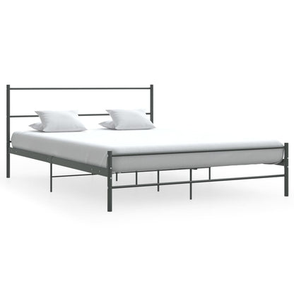 Bedframe Metaal 140 x 200 cm Grijs