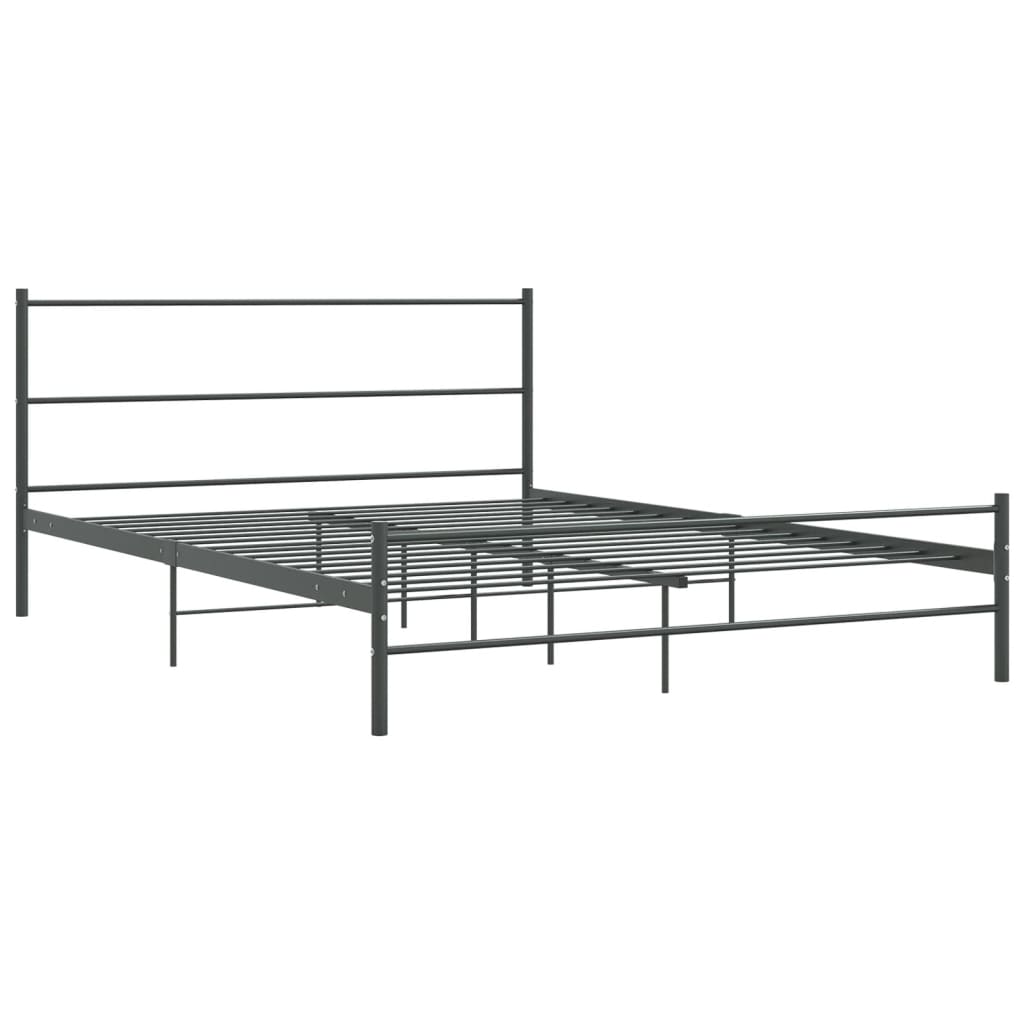 Bedframe Metaal 140 x 200 cm Grijs