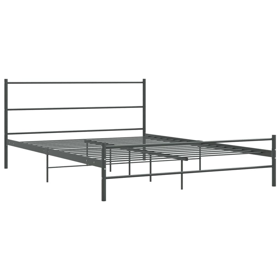 Bedframe Metaal 140 x 200 cm Grijs