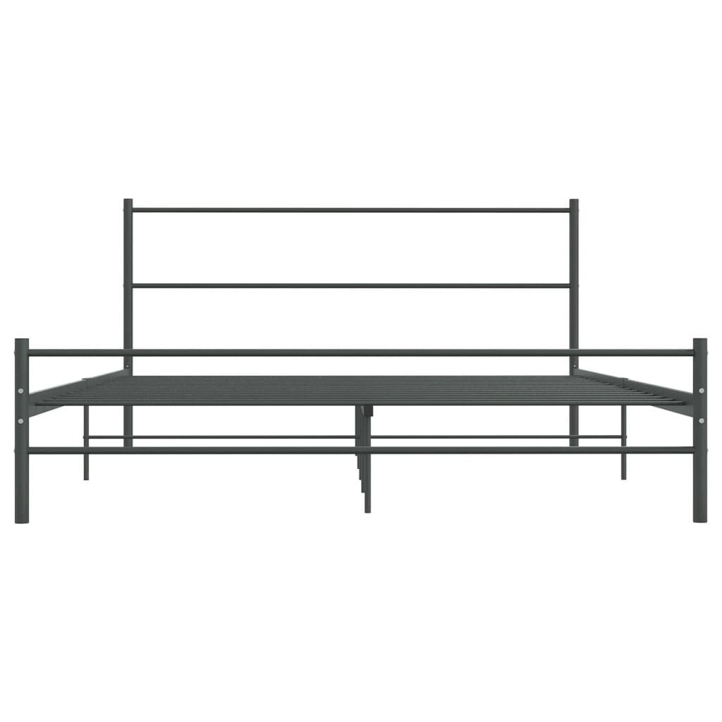 Bedframe Metaal 140 x 200 cm Grijs