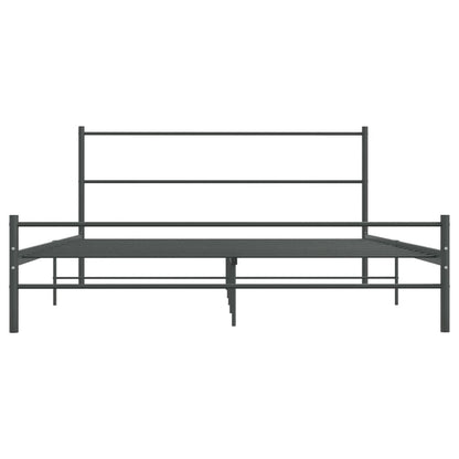 Bedframe Metaal 140 x 200 cm Grijs