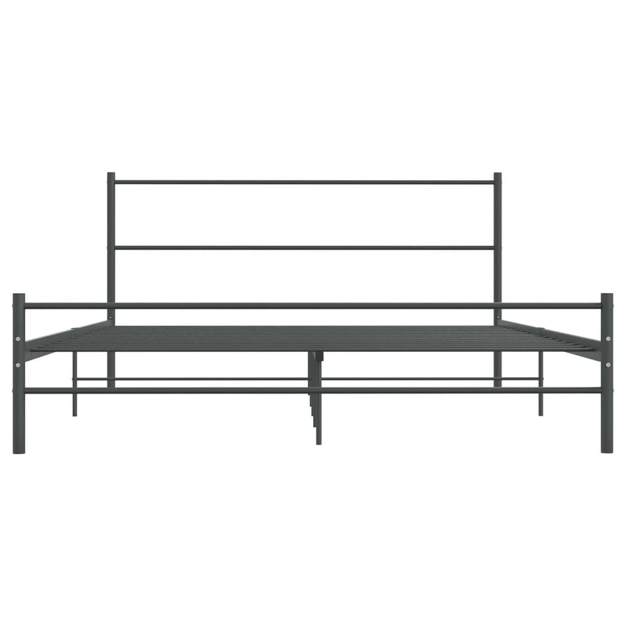 Bedframe Metaal 140 x 200 cm Grijs