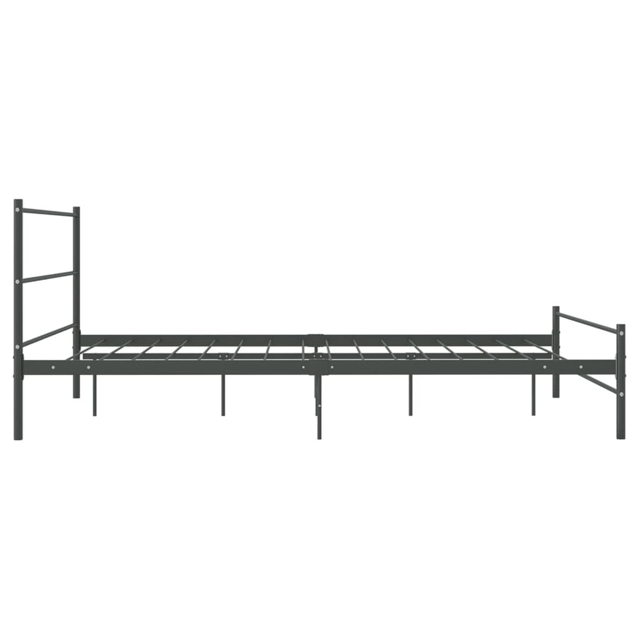 Bedframe Metaal 140 x 200 cm Grijs