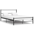 Bedframe 140x200 cm metaal zwart