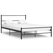 Bedframe 140x200 cm metaal zwart