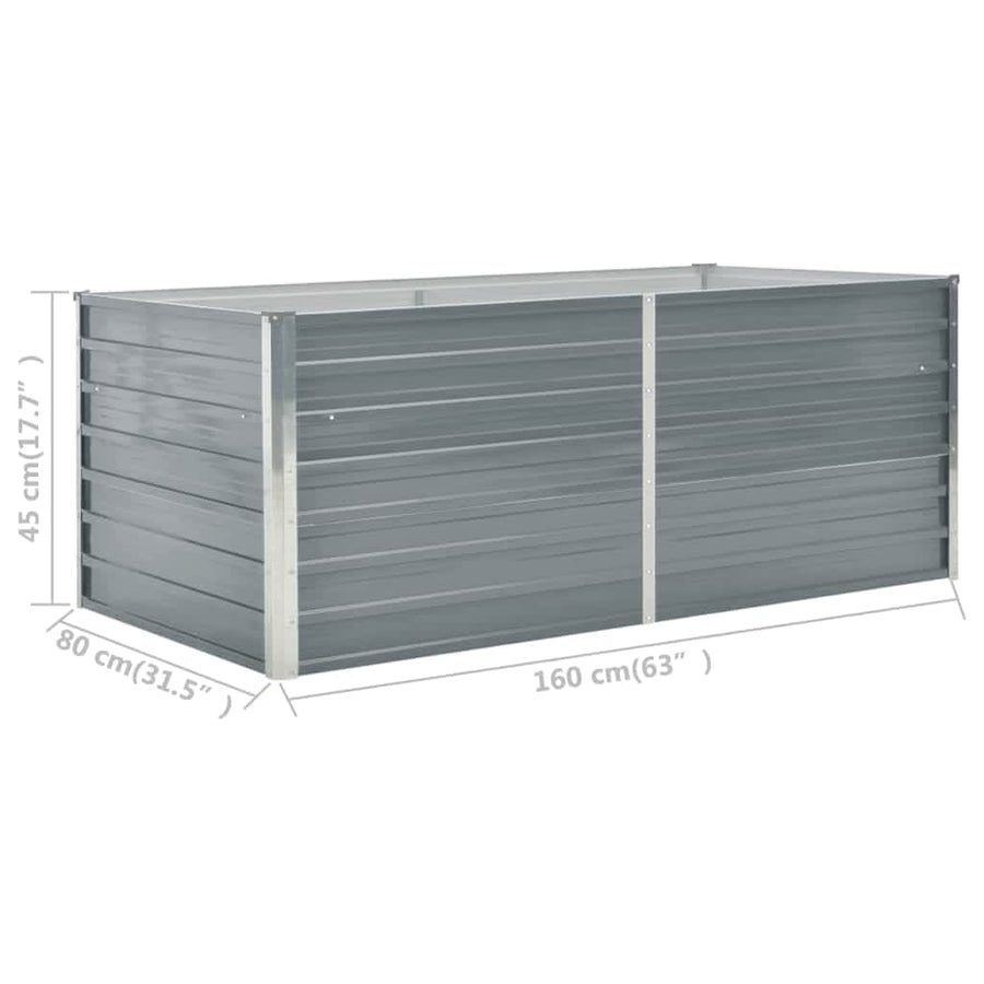 Plantenbak Verhoogd Gegalvaniseerd Staal 160 x 80 x 45 cm