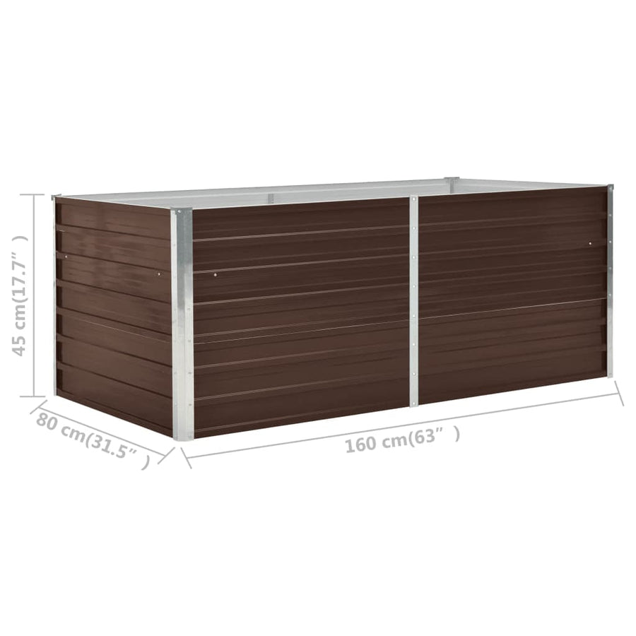 Plantenbak Verhoogd Gegalvaniseerd Staal 160 x 80 x 45 cm