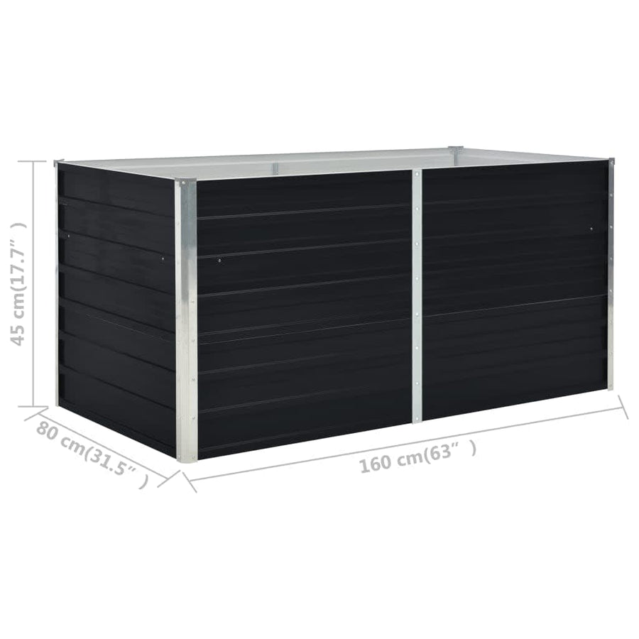 Plantenbak Verhoogd Gegalvaniseerd Staal 160 x 80 x 45 cm