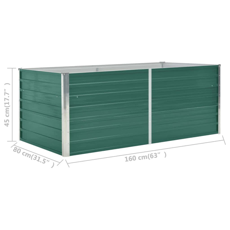 Plantenbak Verhoogd Gegalvaniseerd Staal 160 x 80 x 45 cm