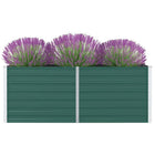 Raised planter 160x80x45 cm galvanized steel green