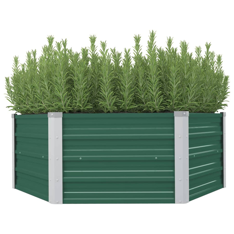 Plantenbak Verhoogd 29X29X46 Cm Gegalvaniseerd Staal Groen