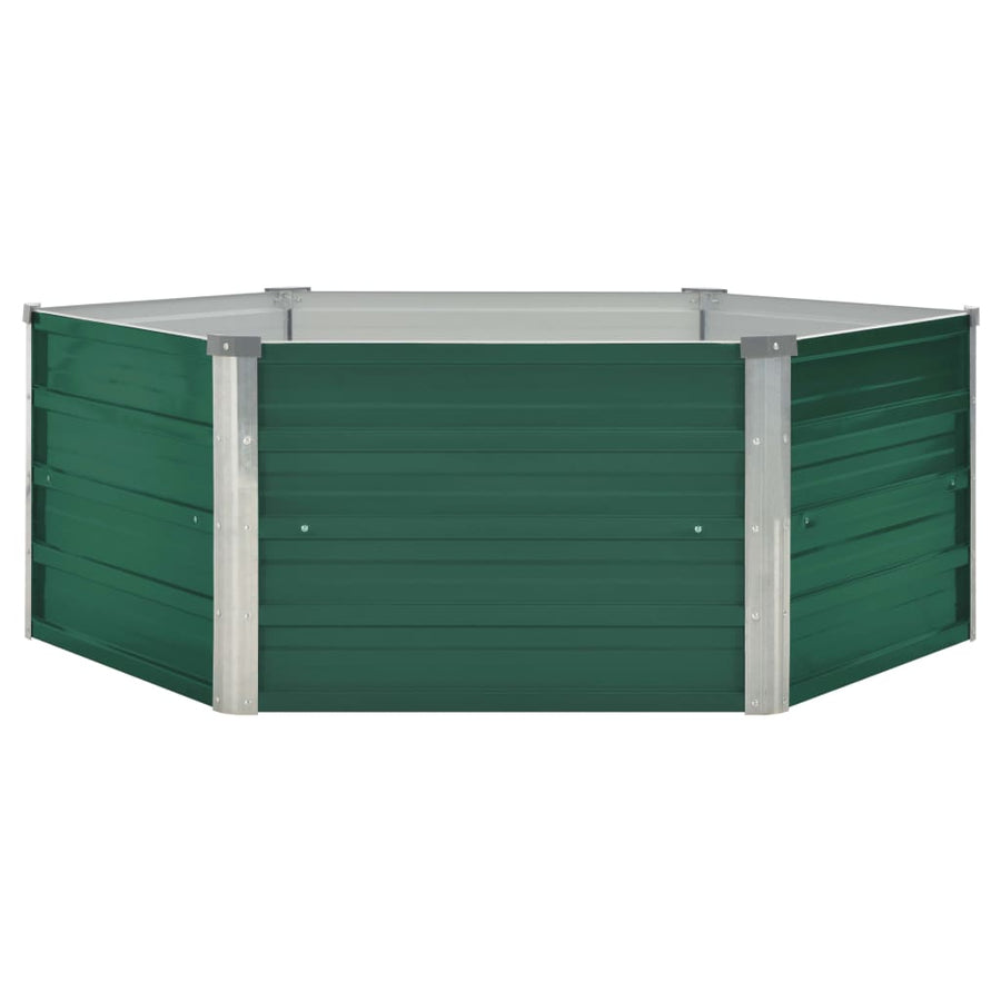 Plantenbak Verhoogd 29X29X46 Cm Gegalvaniseerd Staal Groen