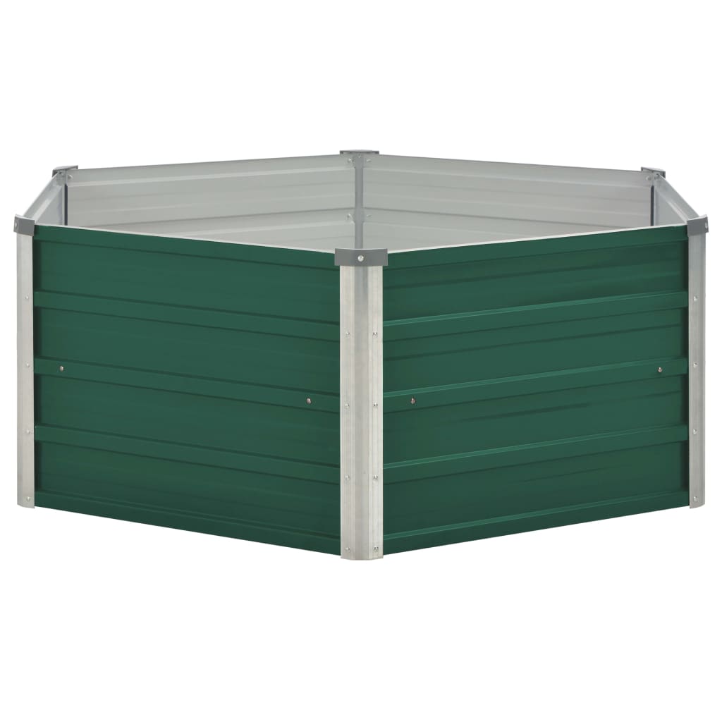 Plantenbak Verhoogd 29X29X46 Cm Gegalvaniseerd Staal Groen