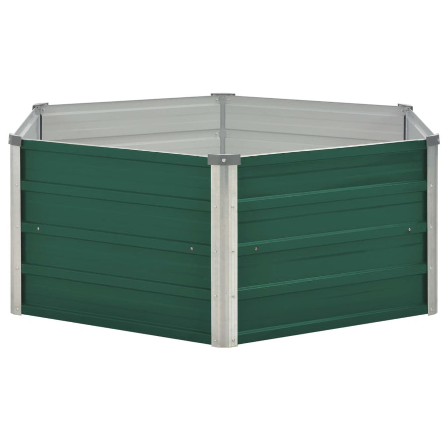 Plantenbak Verhoogd 29X29X46 Cm Gegalvaniseerd Staal Groen
