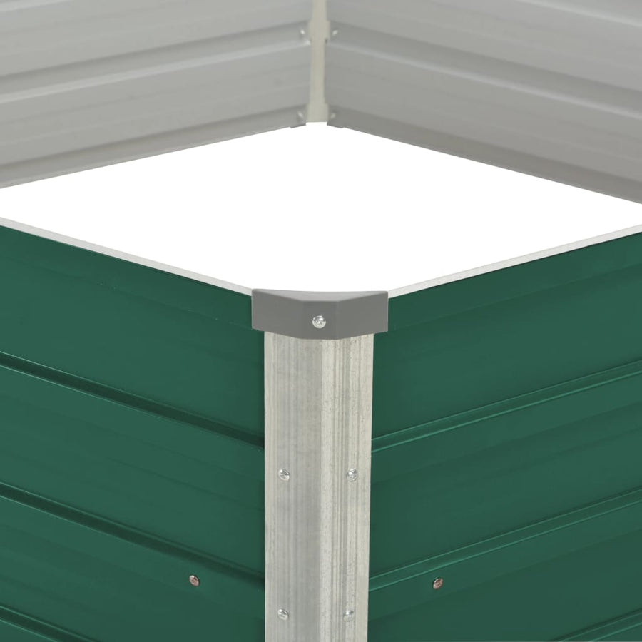 Plantenbak Verhoogd 29X29X46 Cm Gegalvaniseerd Staal Groen