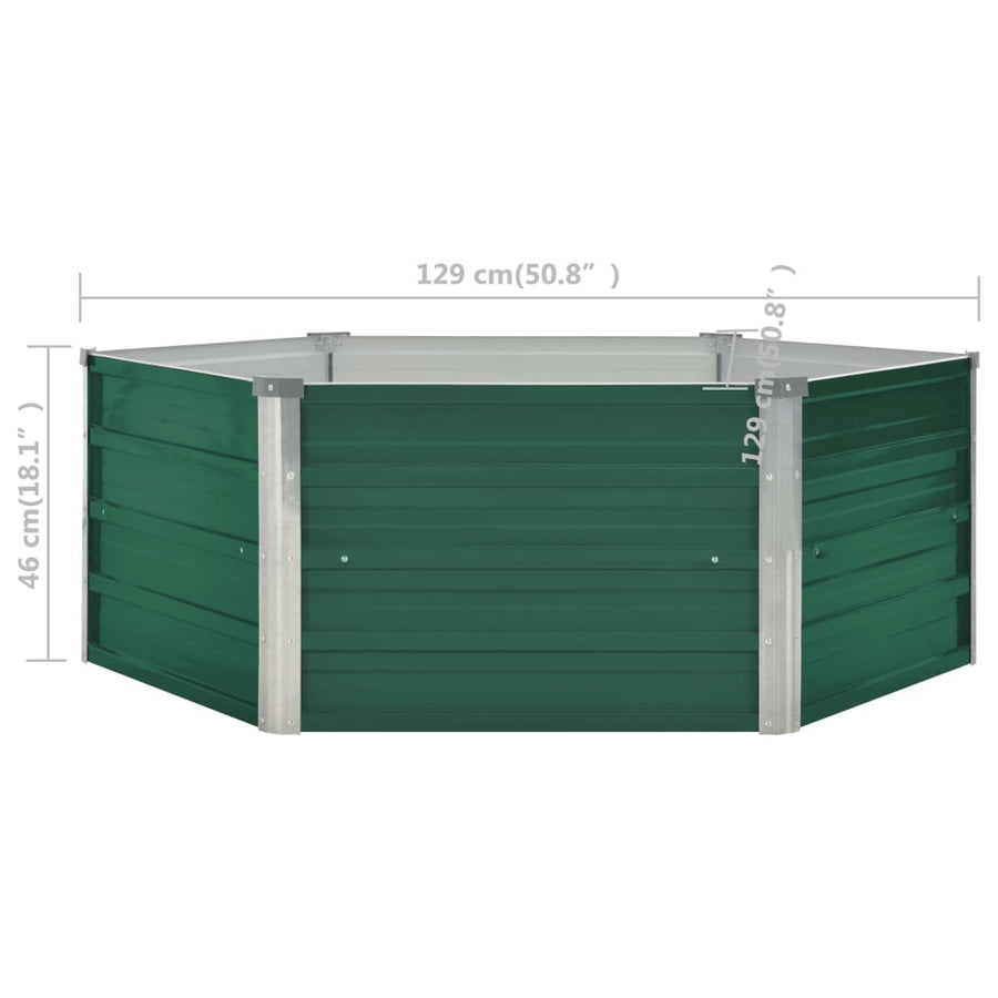 Plantenbak Verhoogd 29X29X46 Cm Gegalvaniseerd Staal Groen