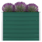 Raised Planter 100x100x77 cm Galvanized Steel Green
