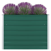 Plantenbak verhoogd 100x100x77 cm gegalvaniseerd staal groen