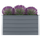 Raised Planter 100x100x45 cm Galvanized Steel Grey
