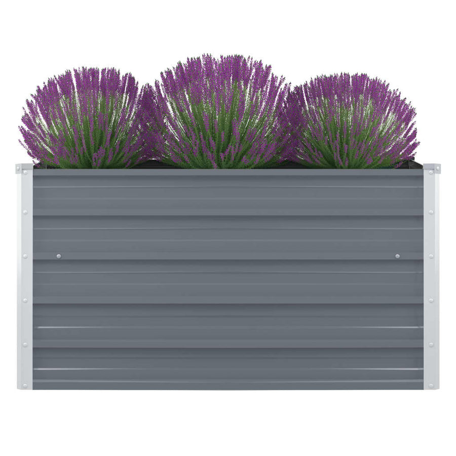 Plantenbak Verhoogd 00X00X45 Cm Gegalvaniseerd Staal Grijs