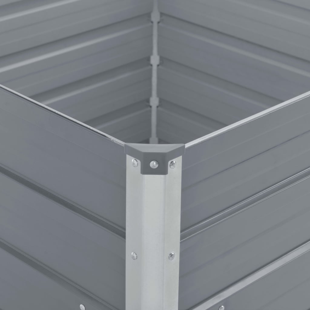 Plantenbak Verhoogd 00X00X45 Cm Gegalvaniseerd Staal Grijs