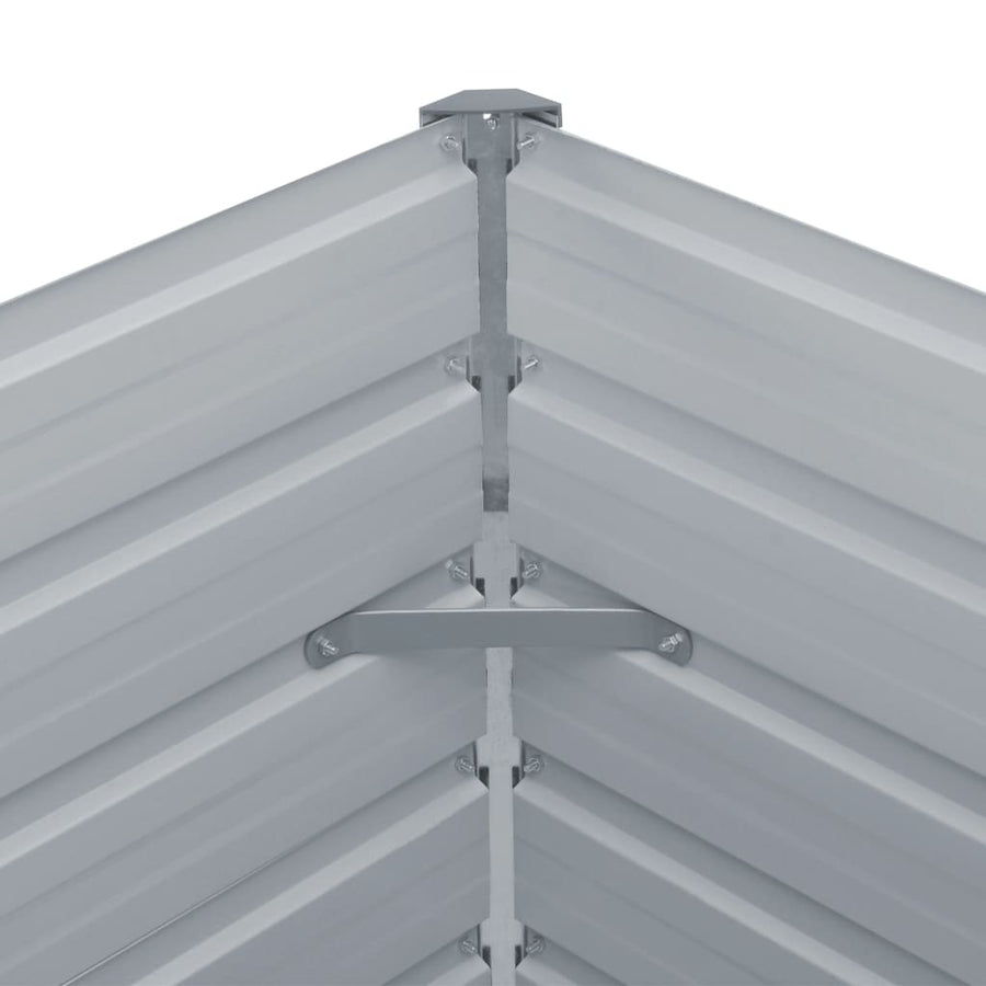 Plantenbak Verhoogd 00X00X45 Cm Gegalvaniseerd Staal Grijs