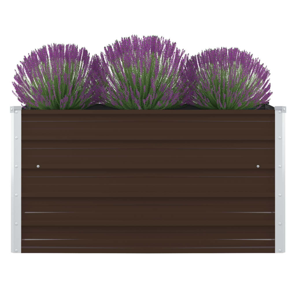 Plantenbak Verhoogd 00X00X45 Cm Gegalvaniseerd Staal Bruin