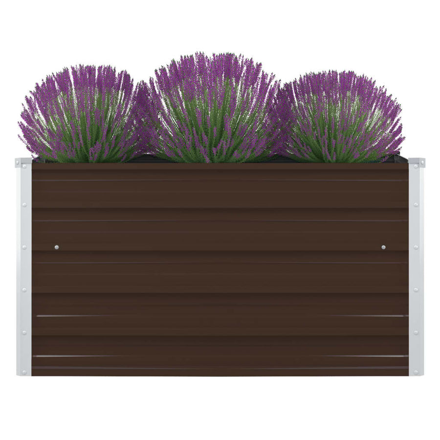 Plantenbak Verhoogd 00X00X45 Cm Gegalvaniseerd Staal Bruin