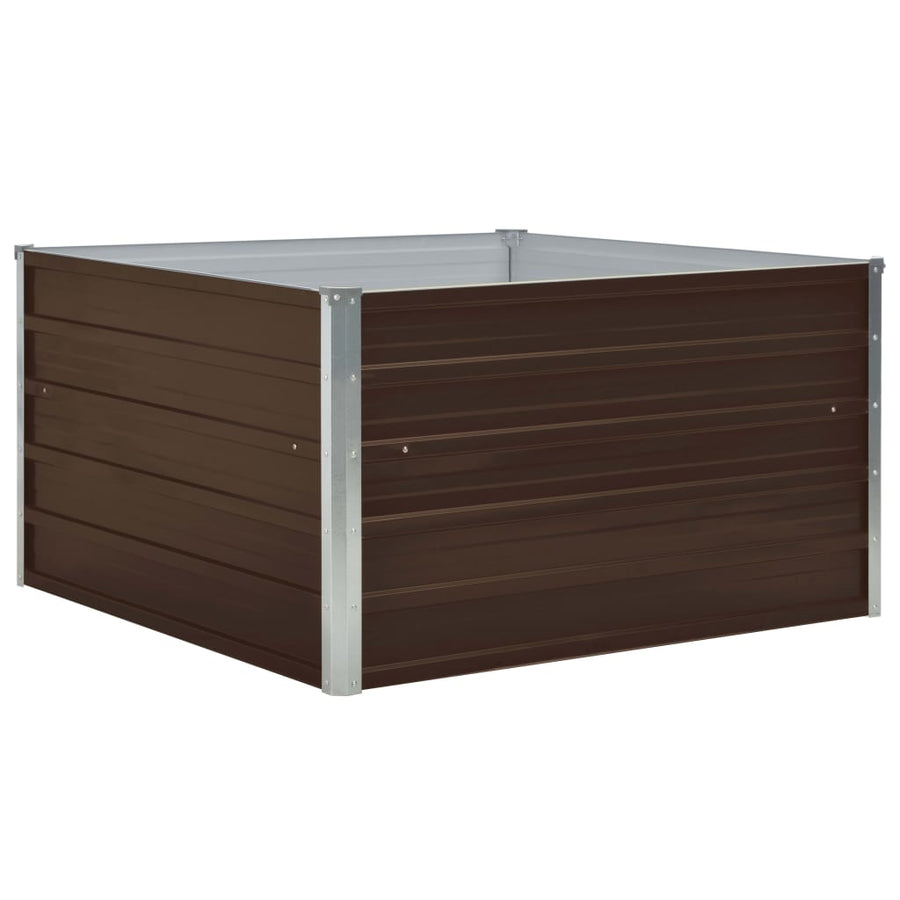 Plantenbak Verhoogd 00X00X45 Cm Gegalvaniseerd Staal Bruin