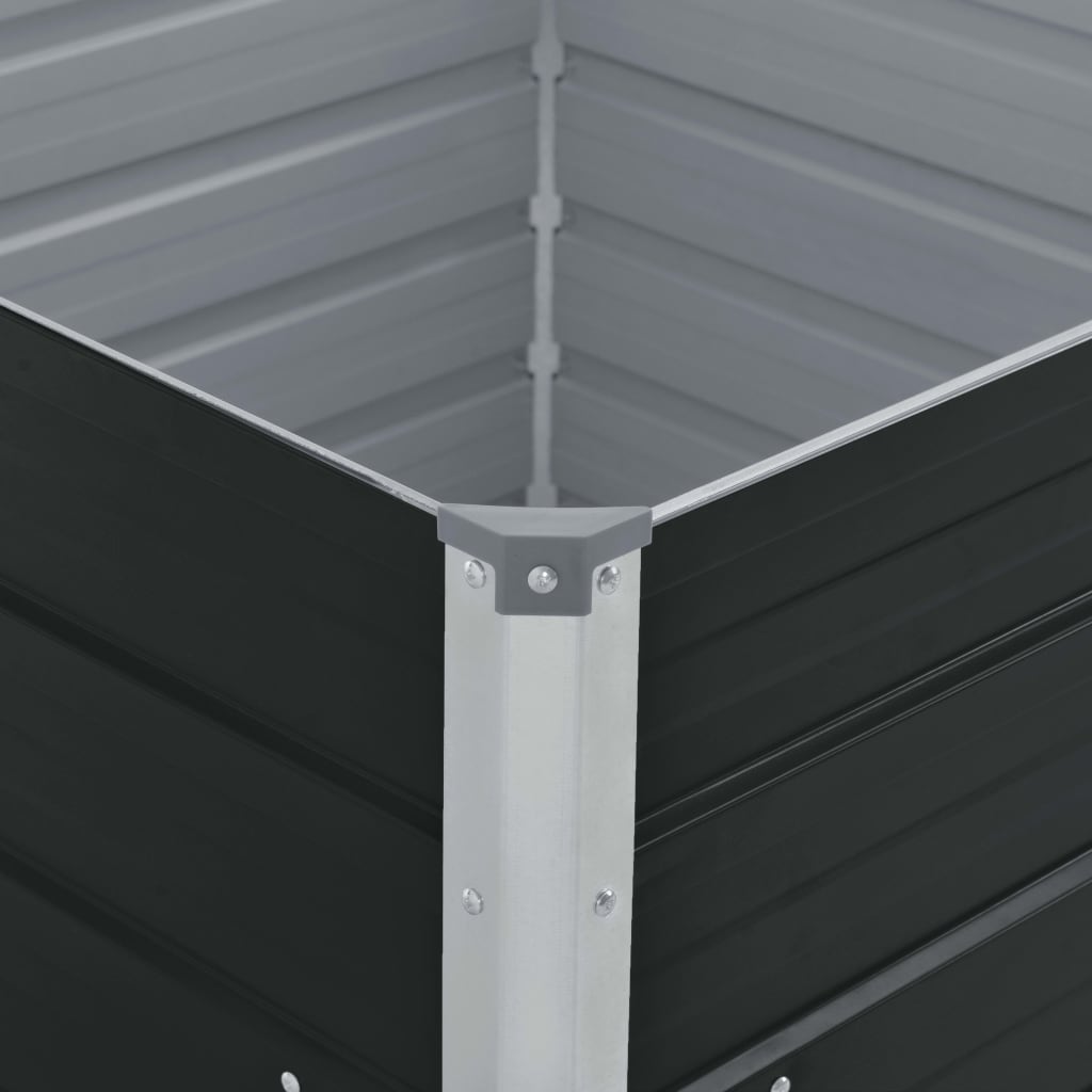 Plantenbak Verhoogd 00X00X45 Cm Gegalvaniseerd Staal Bruin