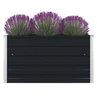 Plantenbak verhoogd 100x100x45 cm gegalvaniseerd staal antraciet