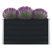 Plantenbak verhoogd 100x100x45 cm gegalvaniseerd staal antraciet