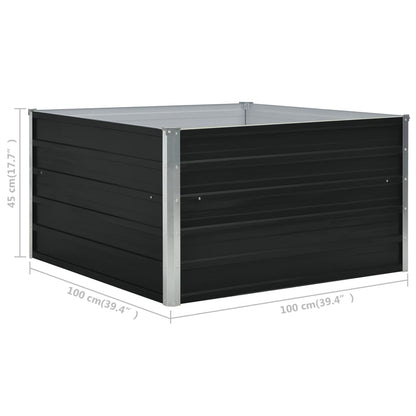 Plantenbak Verhoogd 00X00X45Cm Gegalvaniseerd Staal Antraciet