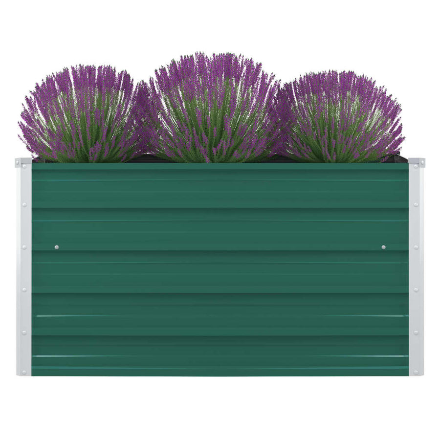 Plantenbak Verhoogd 00X00X45 Cm Gegalvaniseerd Staal Groen