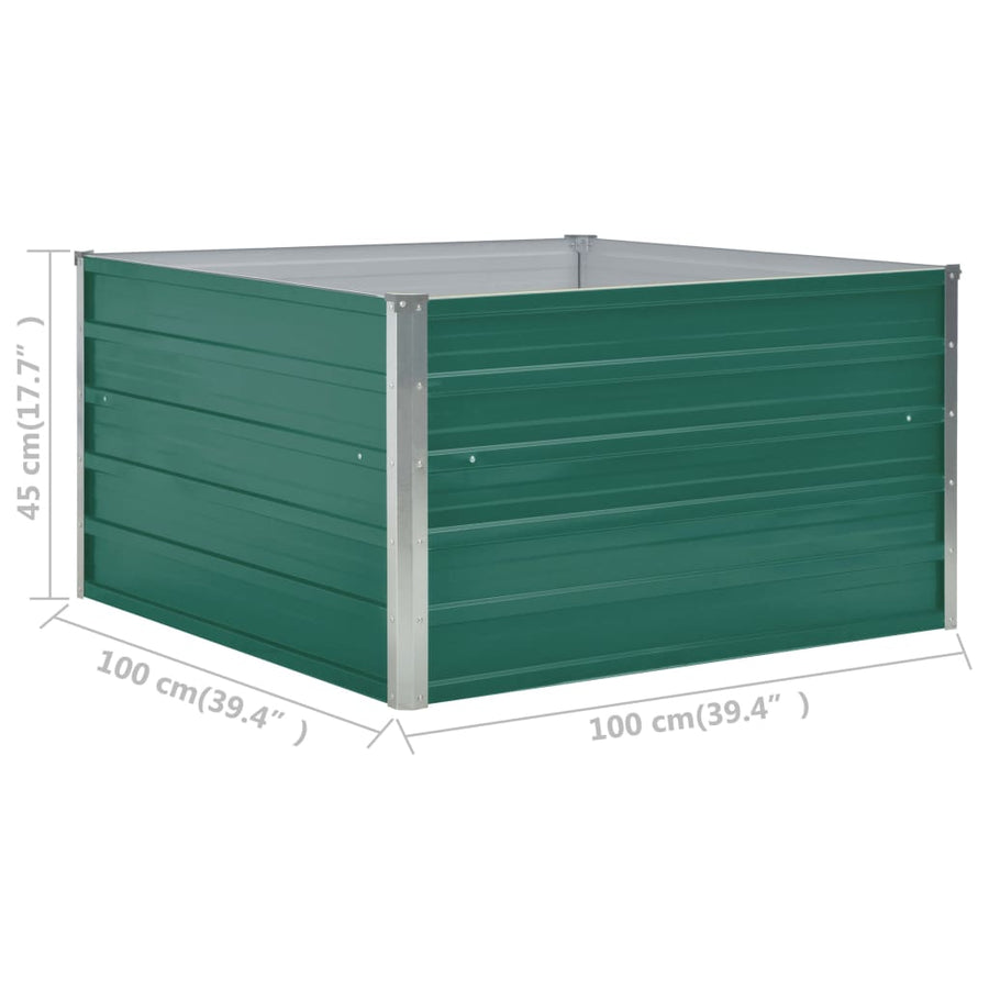 Plantenbak Verhoogd 00X00X45 Cm Gegalvaniseerd Staal Groen