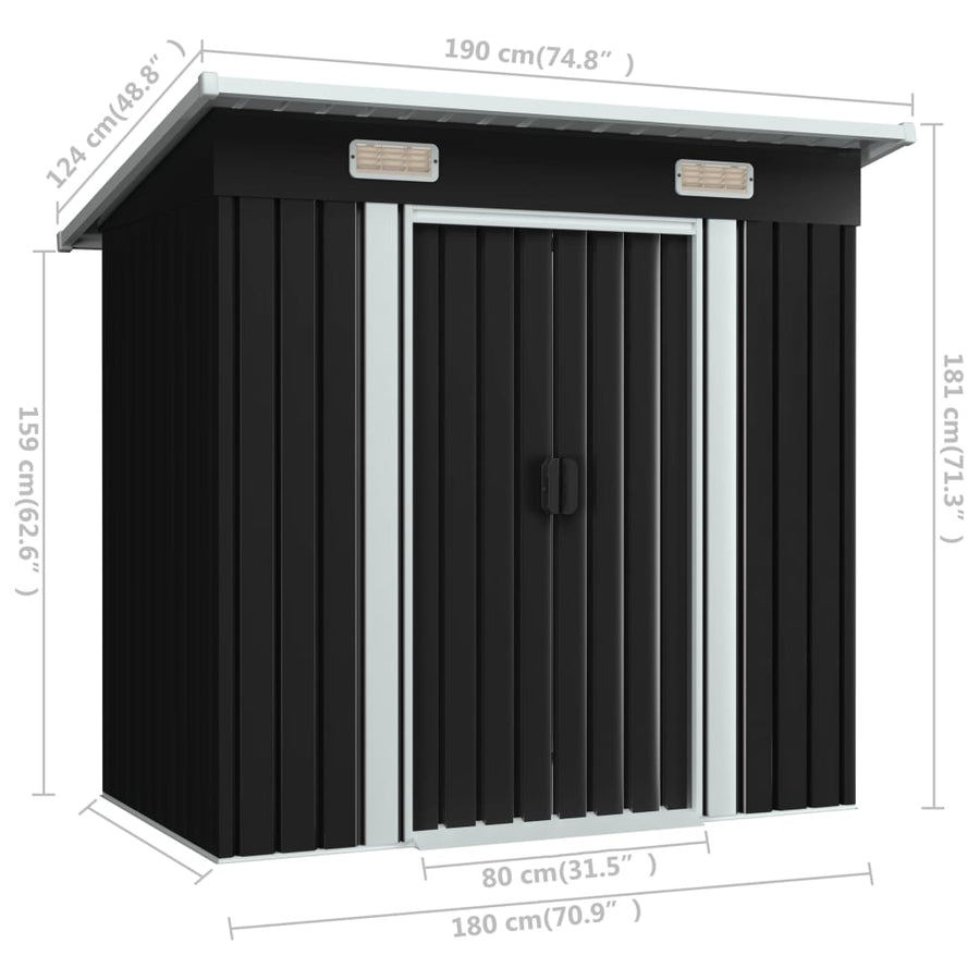 Tuinschuur Staal Antraciet