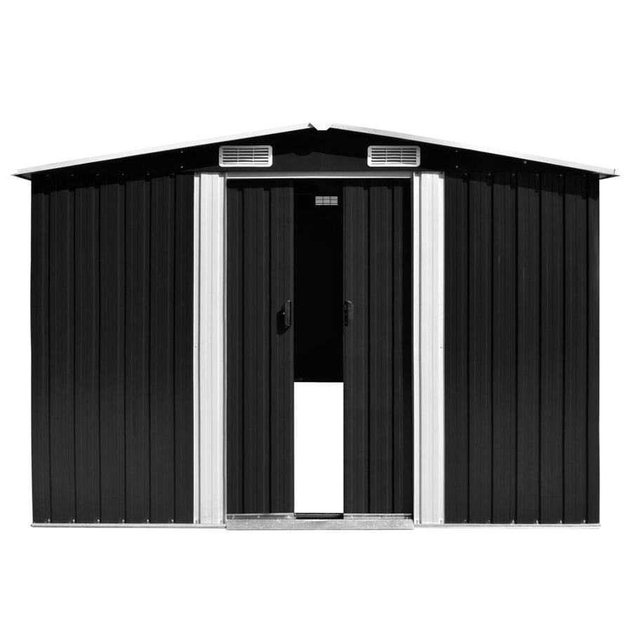 Tuinschuur 257X990X181 Cm Gegalvaniseerd Staal Antraciet
