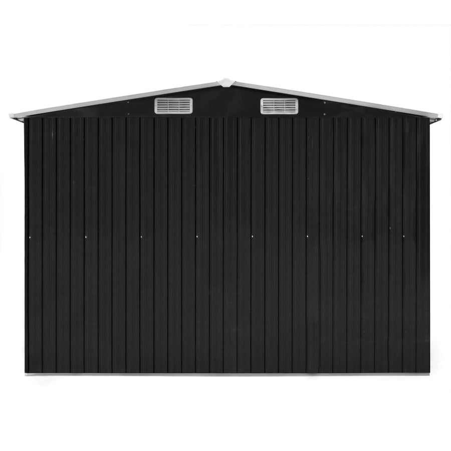Tuinschuur 257X990X181 Cm Gegalvaniseerd Staal Antraciet