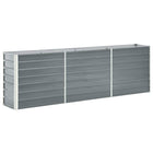 Raised planter 240x40x77 cm galvanized steel grey