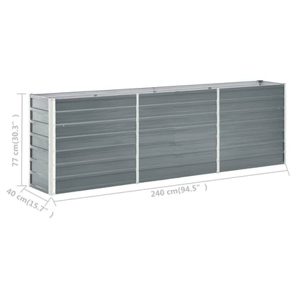 Plantenbak Verhoogd Gegalvaniseerd Staal 240 x 40 x 77 cm