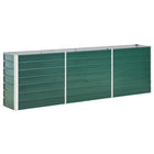 Raised Planter 240x40x77 cm Galvanized Steel Green