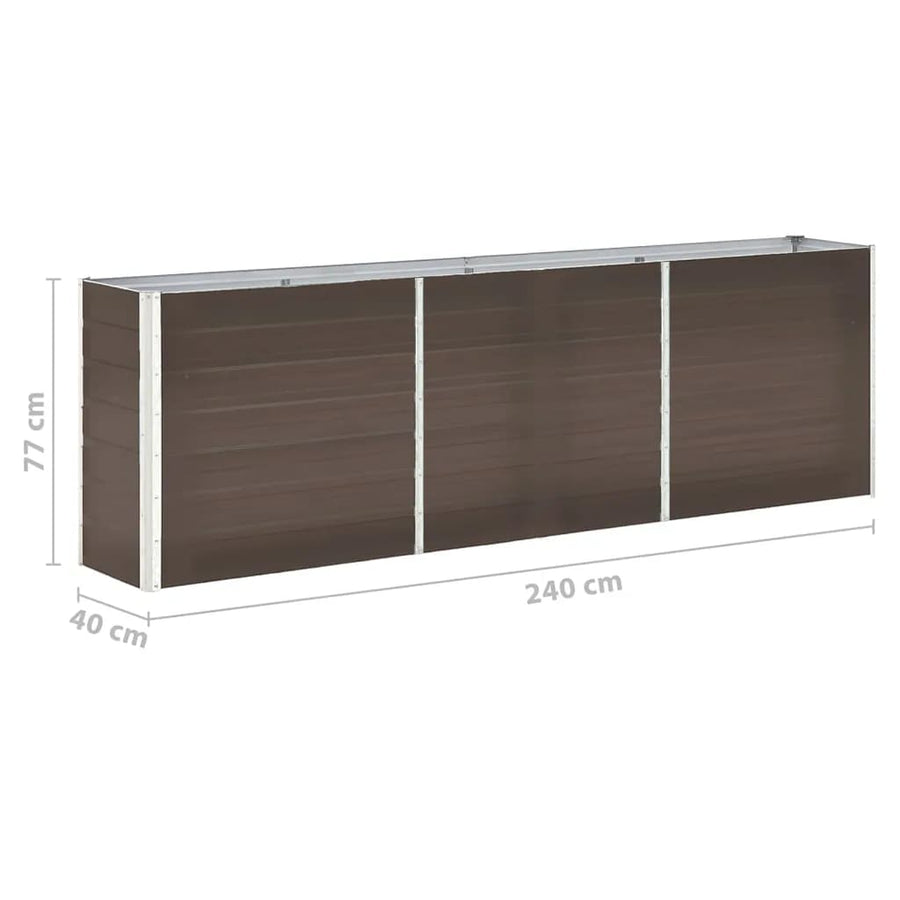 Plantenbak Verhoogd Gegalvaniseerd Staal 240 x 40 x 77 cm