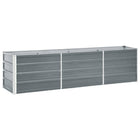 Raised Planter 240x40x45 cm Galvanized Steel Grey