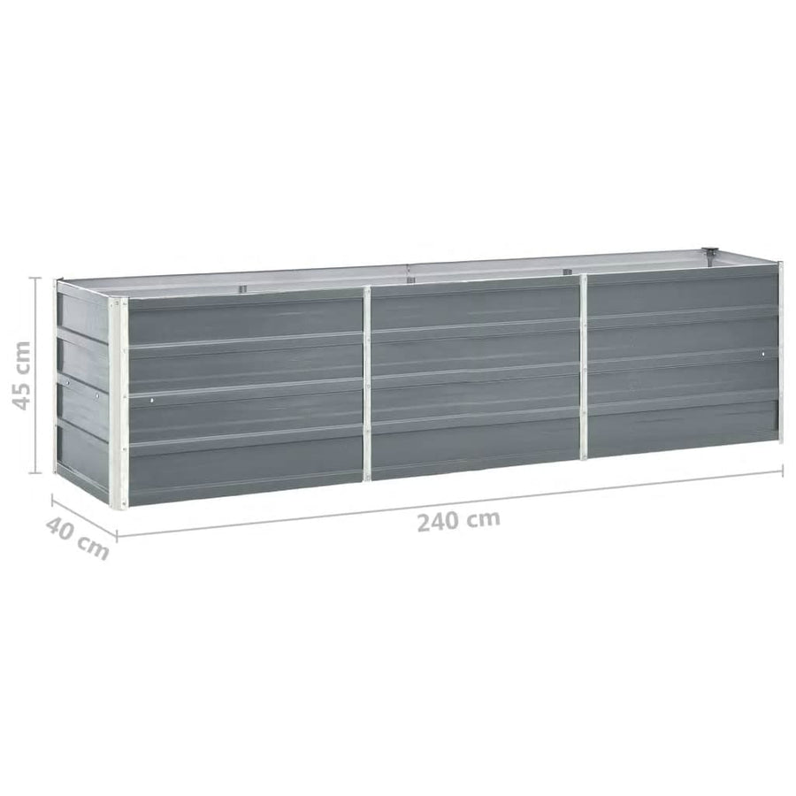 Plantenbak Verhoogd Gegalvaniseerd Staal 240 x 40 x 45 cm