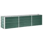 Raised planter 240x40x45 cm galvanized steel green